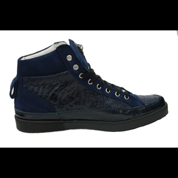 MAURI SHOE PATENT LEATHER/SUED/OSTRICH LEG
